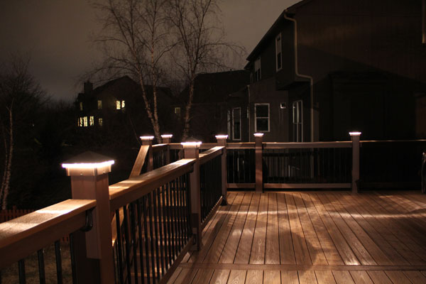 Post for deck shop lights