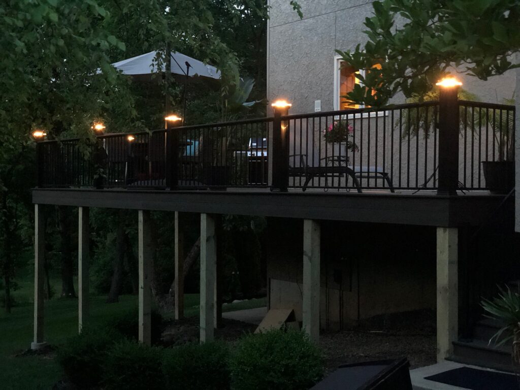 Deck Lighting on Leawood Deck by Moonlight Decks