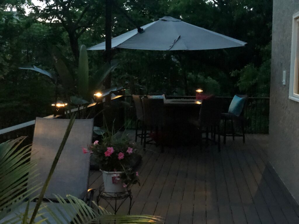 Deck Lighting on Leawood Deck by Moonlight Decks