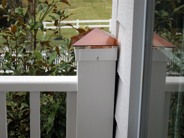 Sunburst color deck lights with a white base.