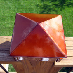 Smooth, Sunburst color deck light / lighted post cap. With double glass.
