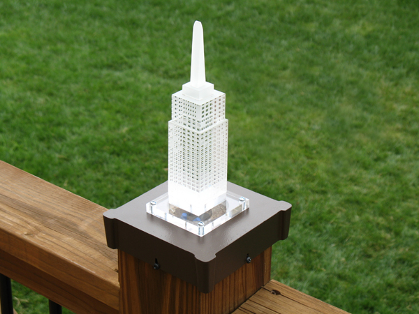 Plexiglass LED Empire State Building Deck Lights.