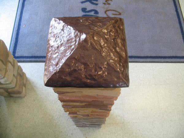 Faux Stone Post Sleeve Lighted Post Cap / Deck Light.