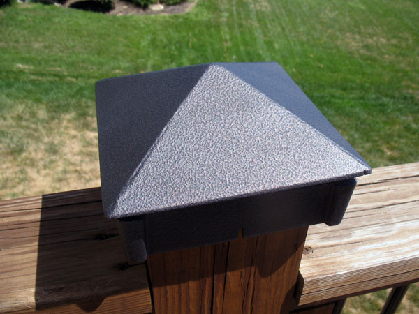 Penny Vein deck light / lighted post caps. Matches Fortress antique bronze railings.