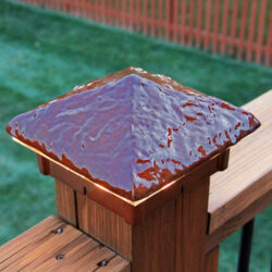 Hammered Sunburst Deck Light / Lighted Post Cap.