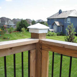 White Hammered Deck Light / Light Post Cap.