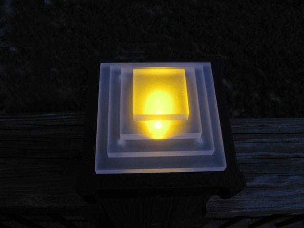 Mayan Temple Deck Light / Post Cap.