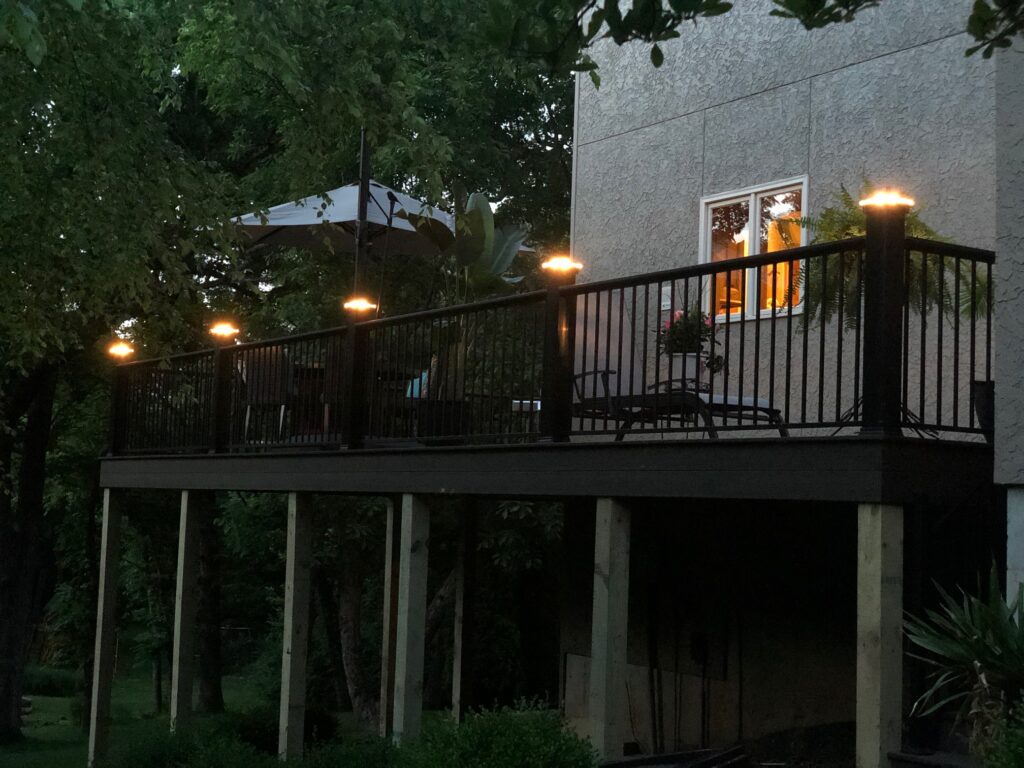 Deck Lighting on Leawood Deck by Moonlight Decks