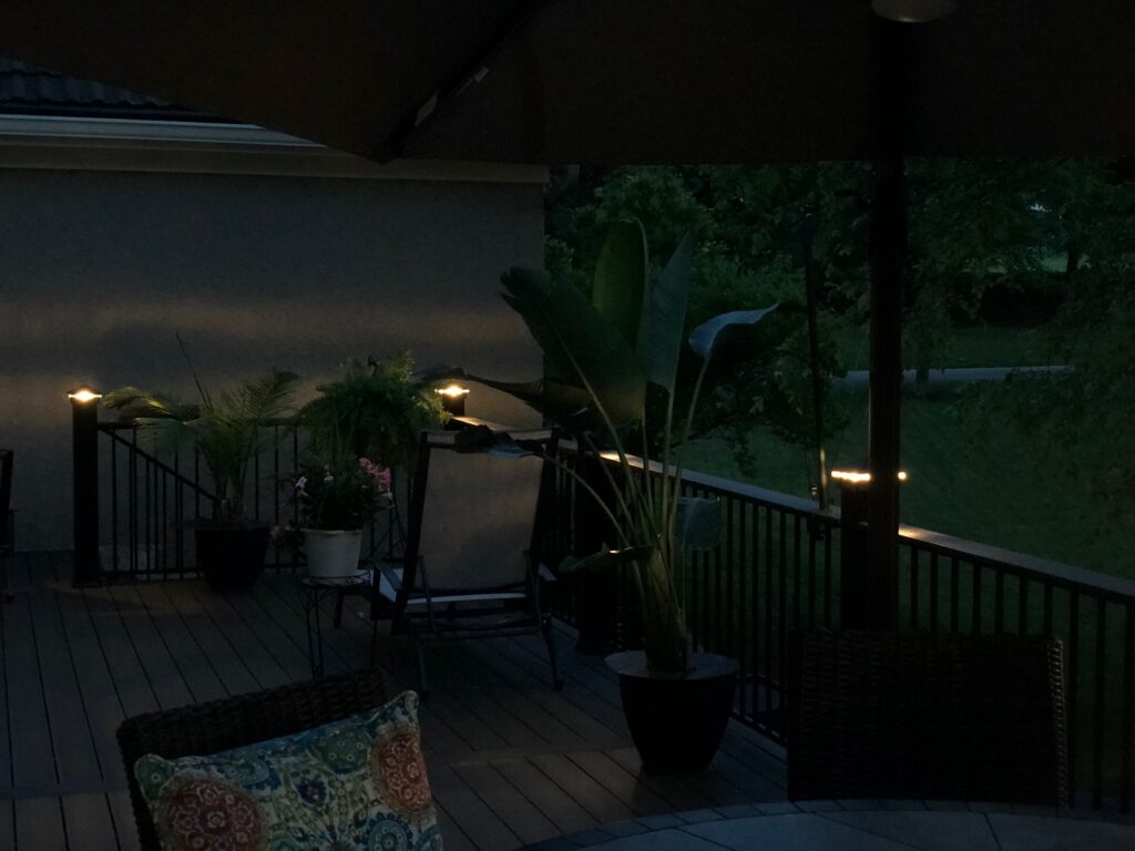 Deck Lighting on Leawood Deck by Moonlight Decks