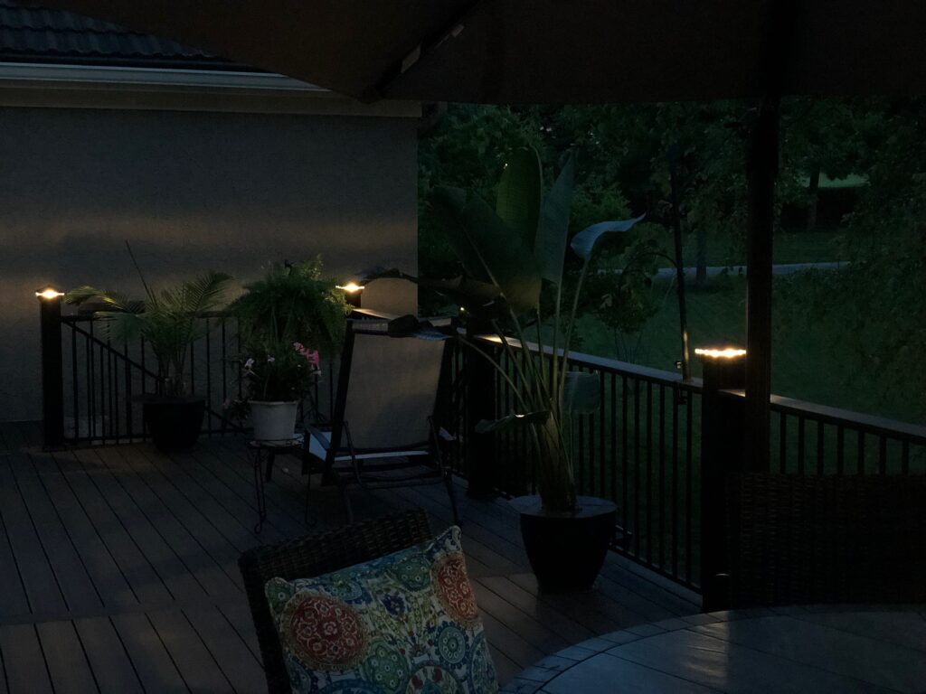 Deck Lighting on Leawood Deck by Moonlight Decks